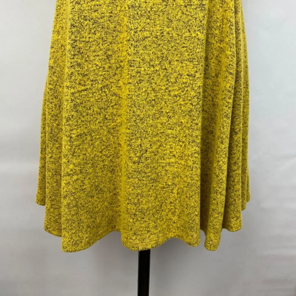 Purple Generation Womans Yellow Speckled Knit Dress Large Princess Boho Fairy